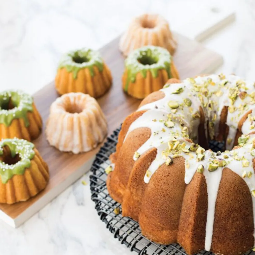 Molde aluminio Mini Anniversary Bundt dorado Nordic Ware