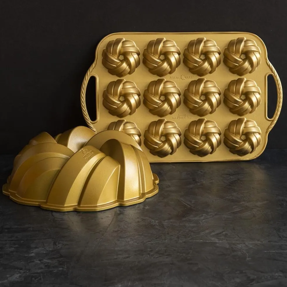 Molde Braided Bundtlette Pan Nordic Ware 75º Aniversario