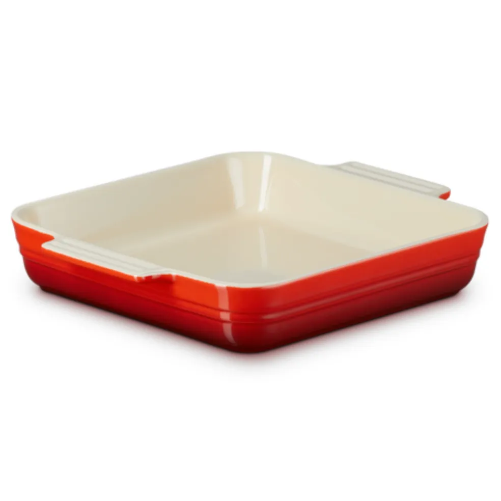 Molde cerámico tipo bandeja cuadrada Le Creuset