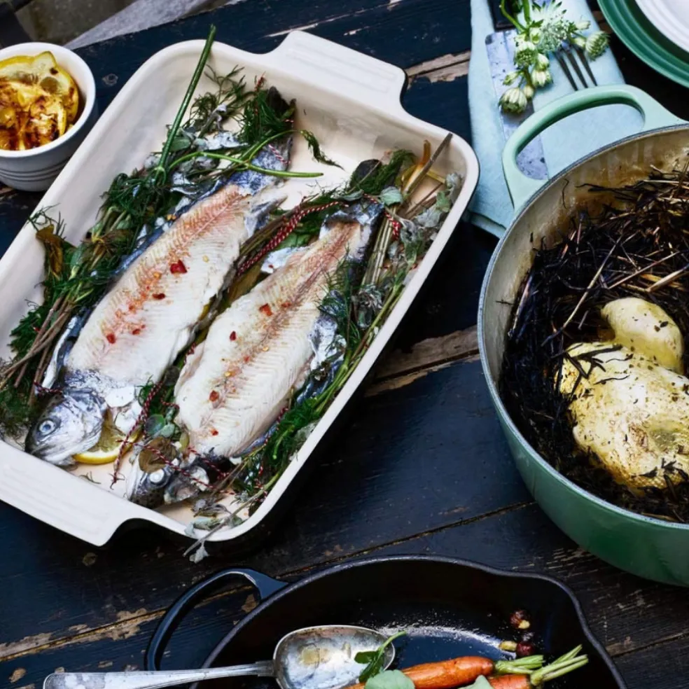 Molde cerámico tipo bandeja cuadrada Le Creuset