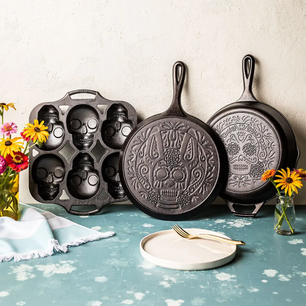Molde de hierro para 6 mini calaveras Lodge