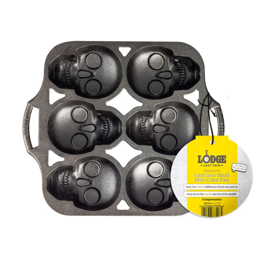 Molde de hierro para 6 mini calaveras Lodge