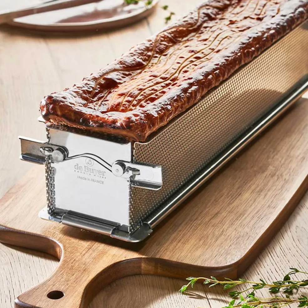 Molde desplegable perforado inox De Buyer