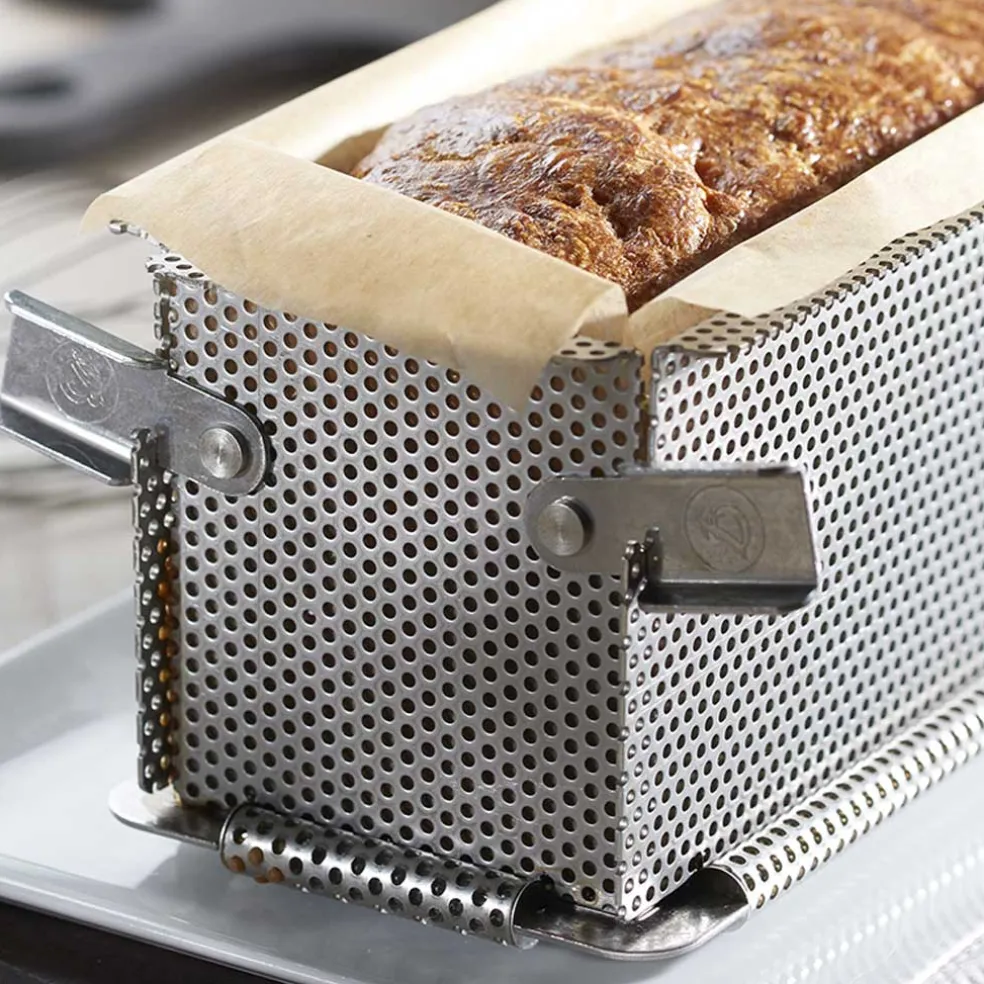 Molde desplegable perforado inox De Buyer