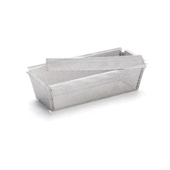 Molde inox rectangular perforado con base desmontable De Buyer