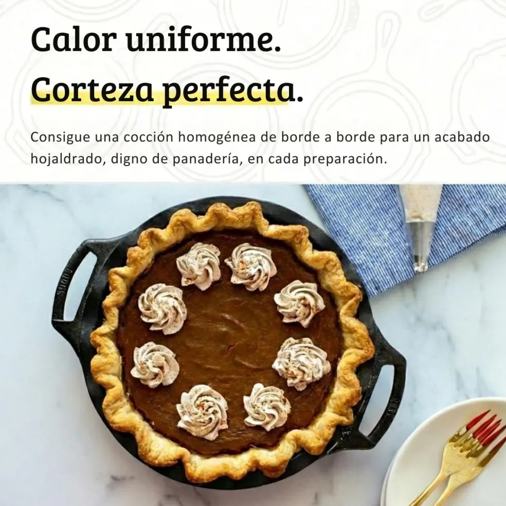 Molde para tartas ondulado de hierro fundido Lodge