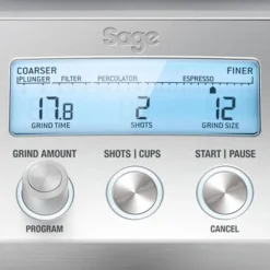 Molinillo de café eléctrico con pantalla LCD Smart Grinder™ Pro Sage
