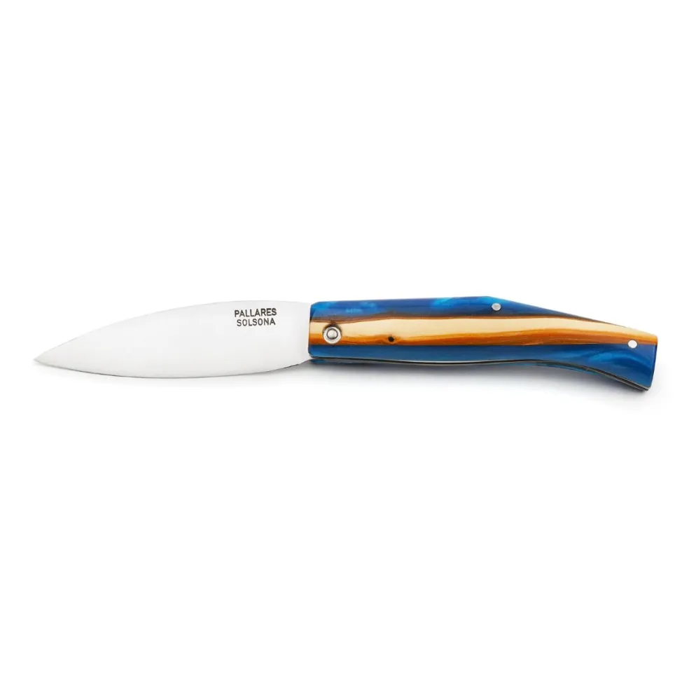 Navaja de acero inoxidable con mango de madera Pallarès