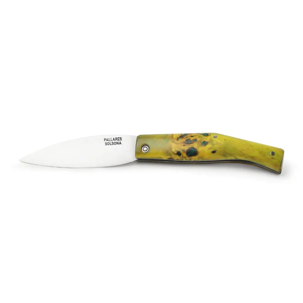 Navaja de acero inoxidable con mango de madera Pallarès