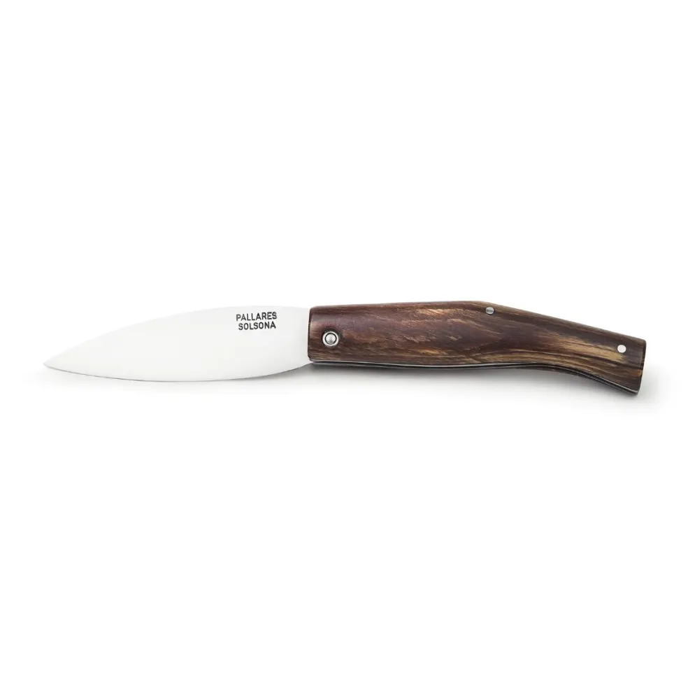 Navaja de acero inoxidable con mango de madera Pallarès