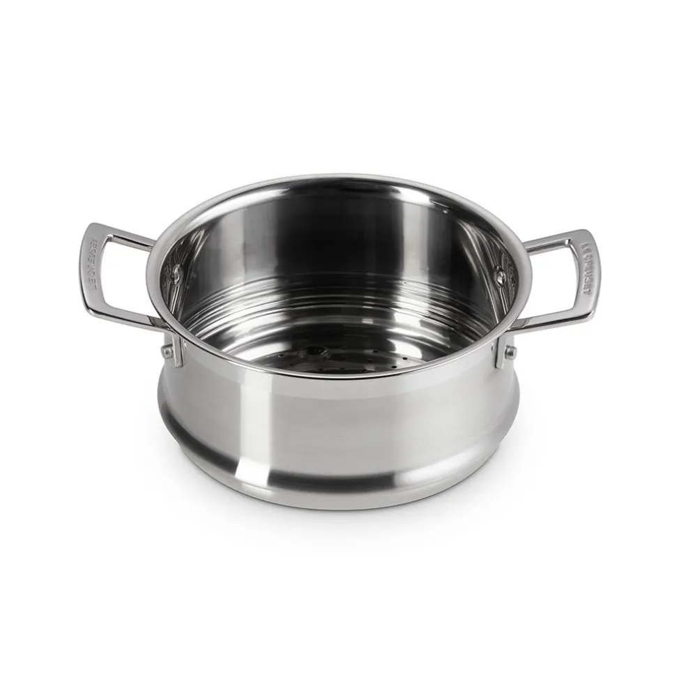 Olla con vaporera y tapa de cristal Le Creuset