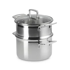 Olla con vaporera y tapa de cristal Le Creuset