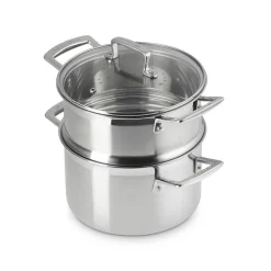Olla con vaporera y tapa de cristal Le Creuset