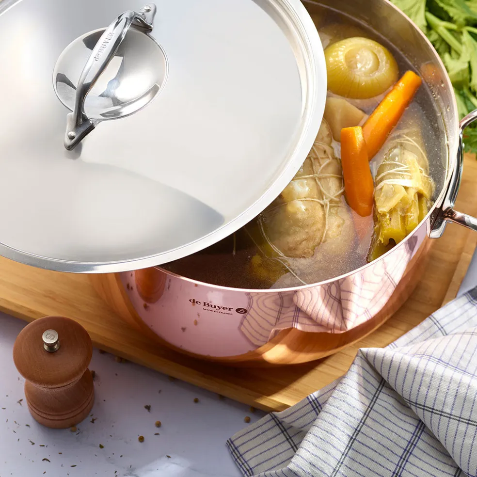 Olla de cobre Inocuivre con asas de inox De Buyer