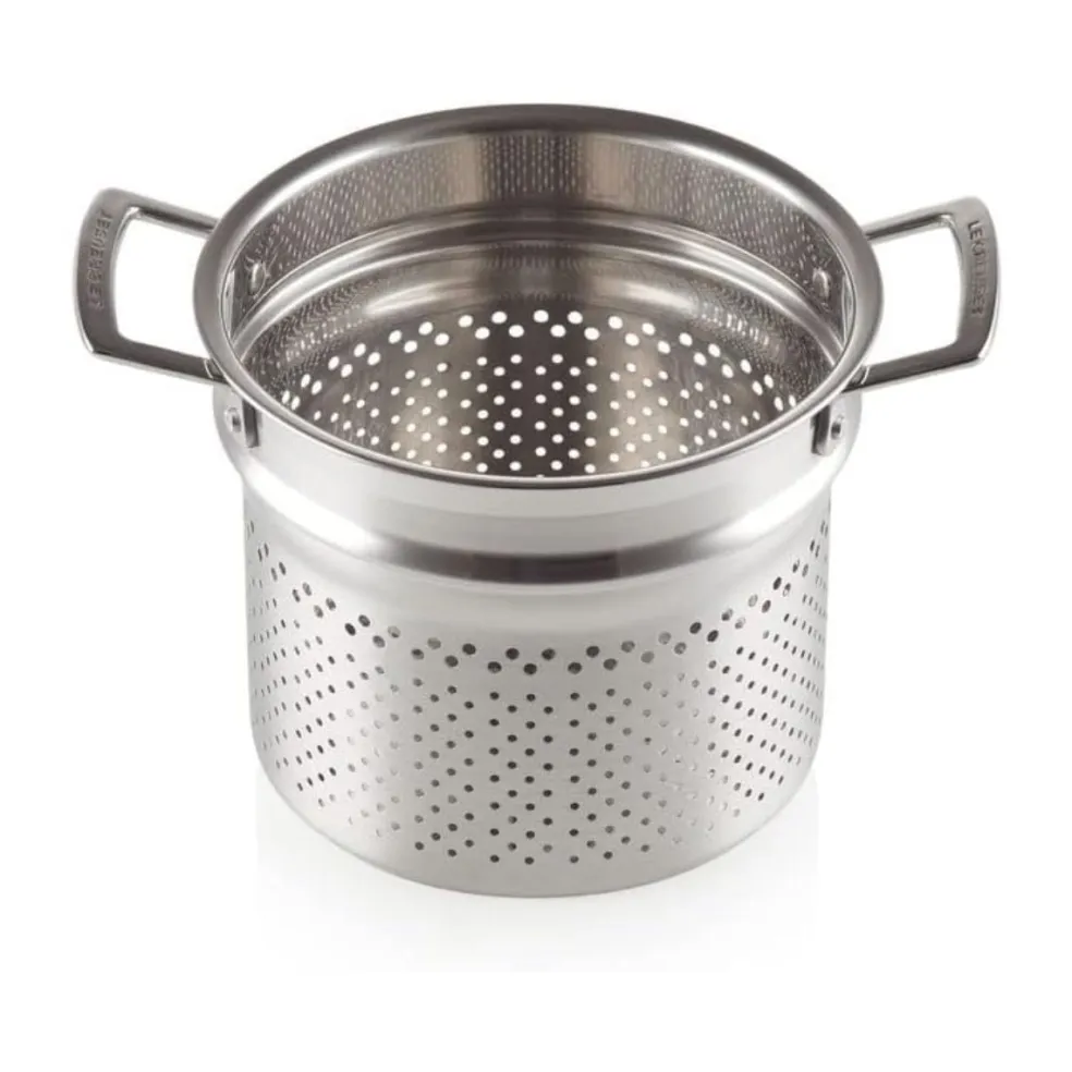 Olla para pasta de acero inoxidable tricapa Classic Le Creuset
