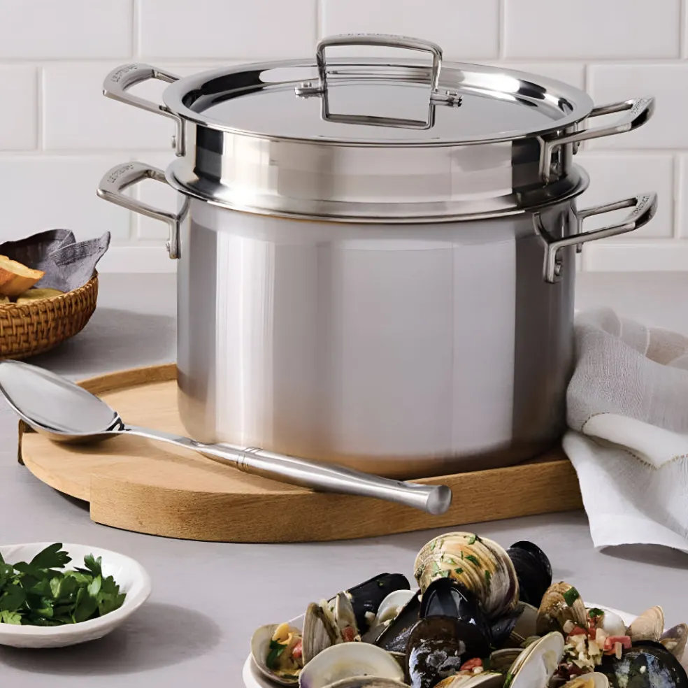 Olla para pasta de acero inoxidable tricapa Classic Le Creuset