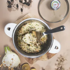 Olla vaporera de acero inoxidable con termómetro BIOME Cristel