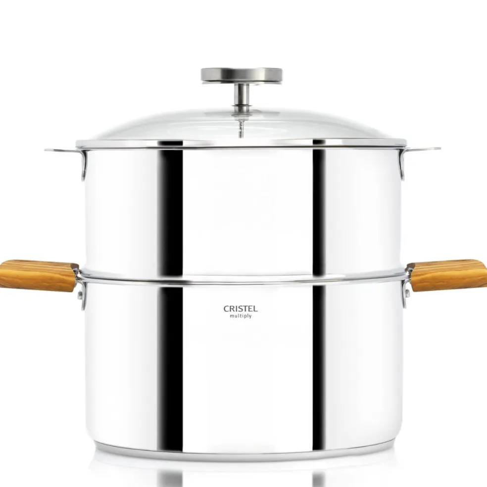 Olla vaporera de acero inoxidable con termómetro BIOME Cristel