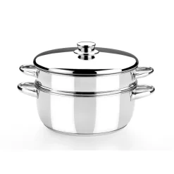 Olla vapor Optima 24cm con tapa inox Monix
