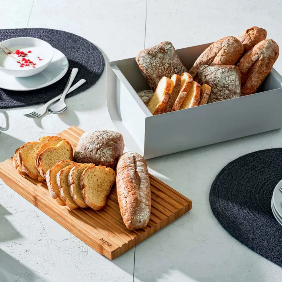 Panera de acero inoxidable y resina Mattina Alessi