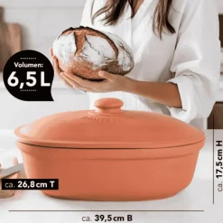 Panera ovalada de terracota Römertopf