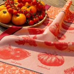 Paño de cocina de algodón Tomates Le Jacquard Français