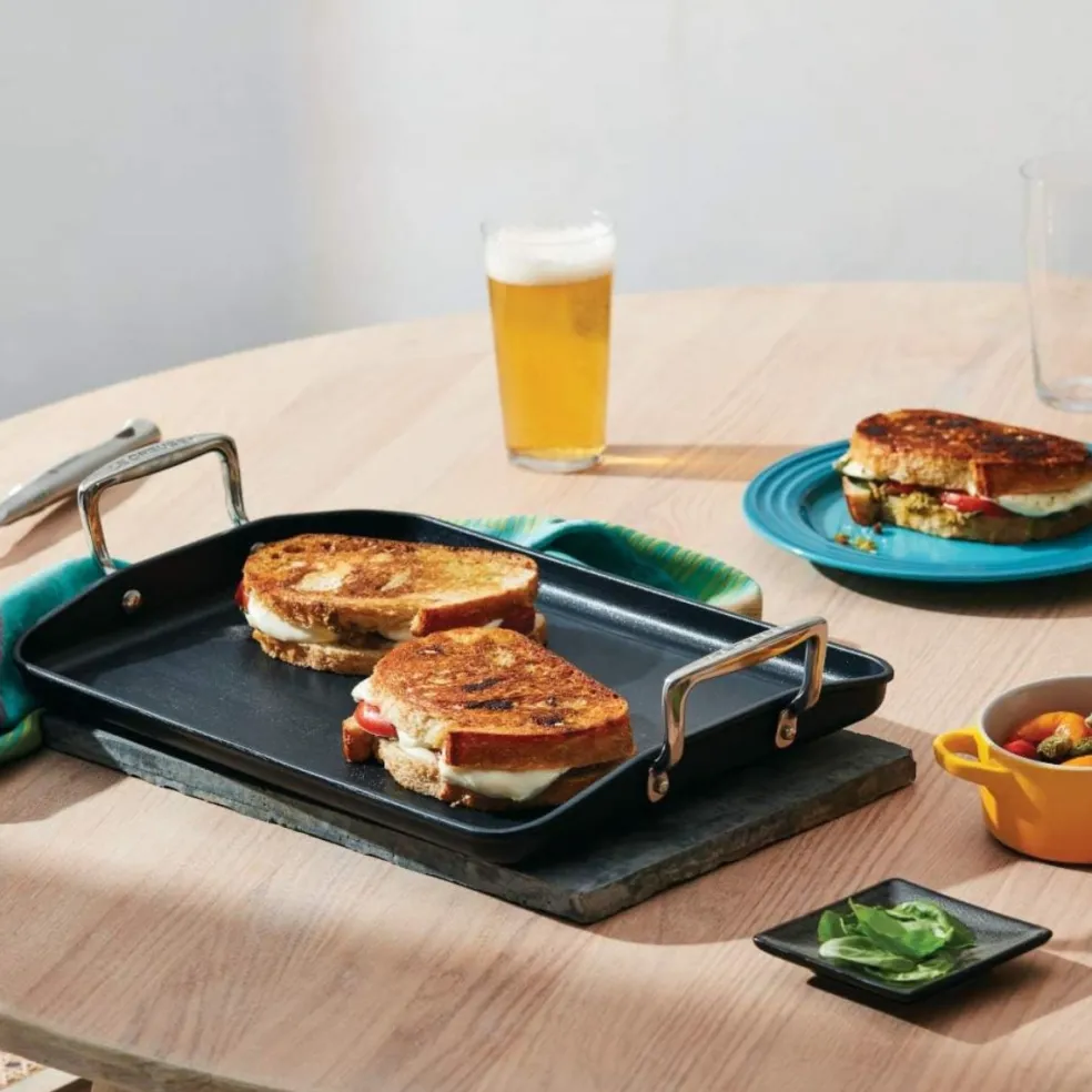 Parrilla lisa rectangular antiadherente TNS PRO Le Creuset