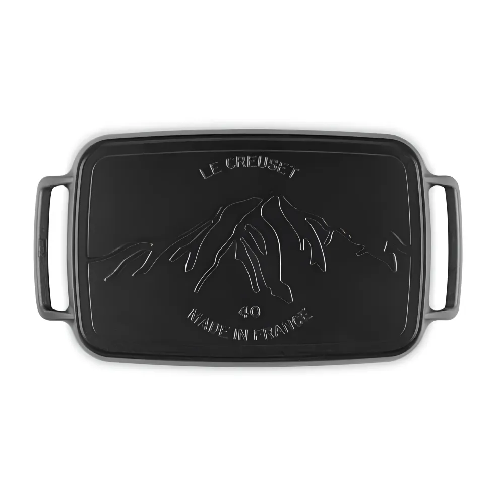 Parrilla lisa rectangular hierro fundido BBQ Outdoor Le Creuset