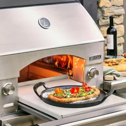 Parrilla redonda lisa y bandeja para pizza hierro fundido BBQ Outdoor Le Creuset