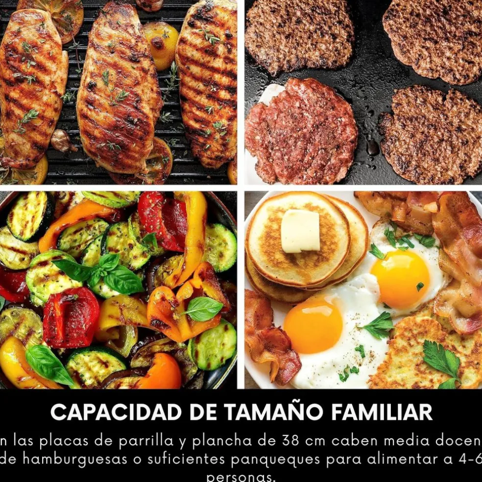 Parrilla y plancha de interior 2 en 1 Sizzle Ninja®