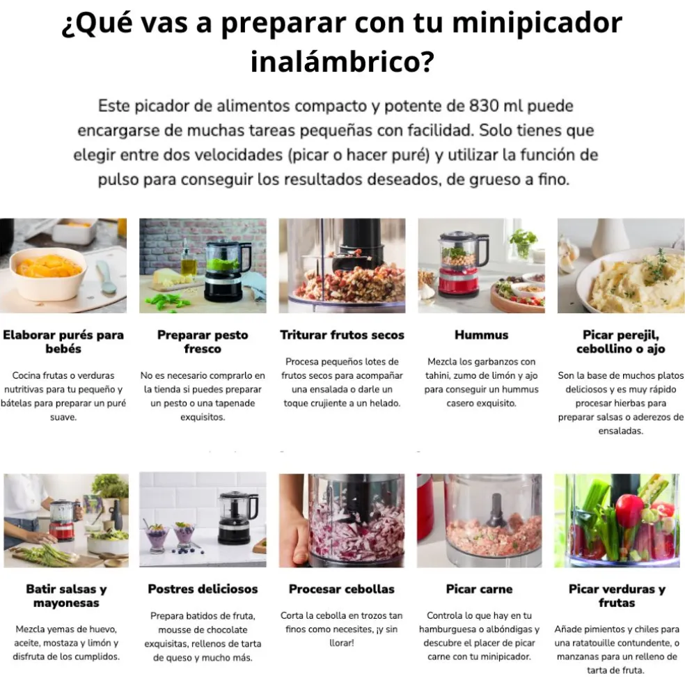 Picadora Inalámbrica Go 12V KitchenAid