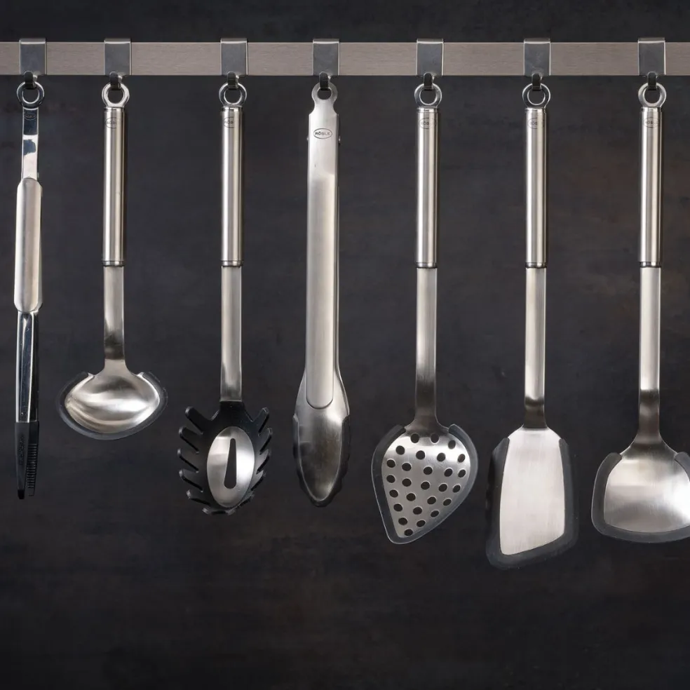 Pinzas multiusos de inox y borde de silicona con bloqueo Rösle