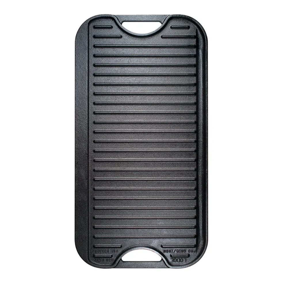 Plancha grill XL Rectangular y Reversible de hierro Lodge