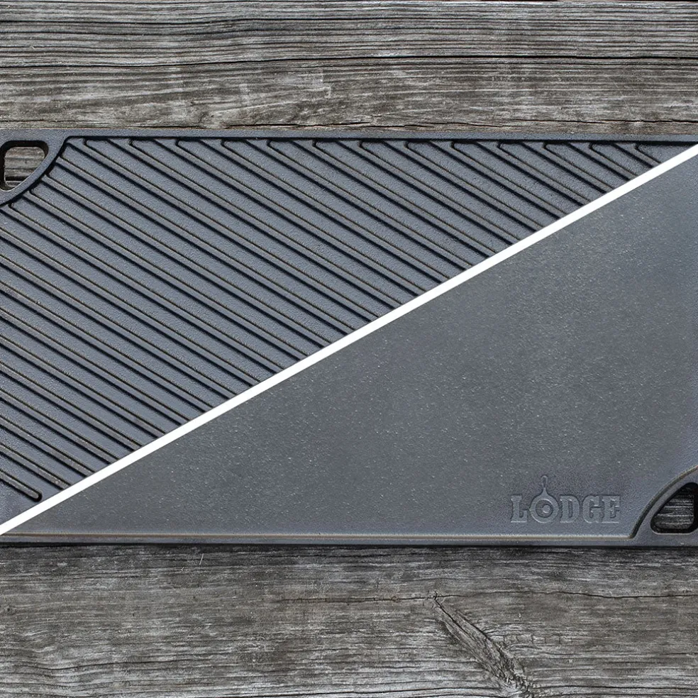 Plancha grill XL Rectangular y Reversible de hierro Lodge