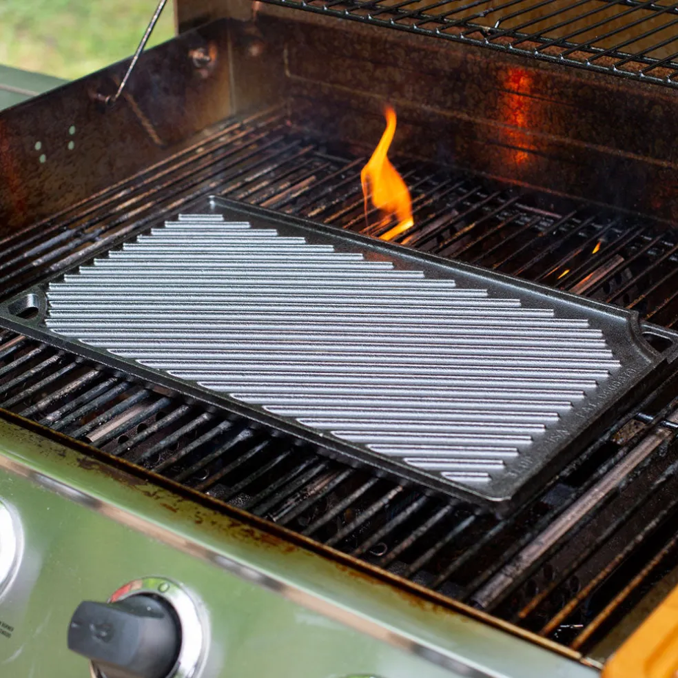 Plancha grill XL Rectangular y Reversible de hierro Lodge