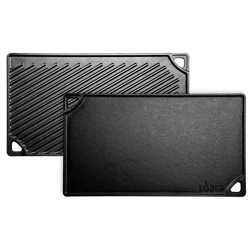 Plancha grill XL Rectangular y Reversible de hierro Lodge