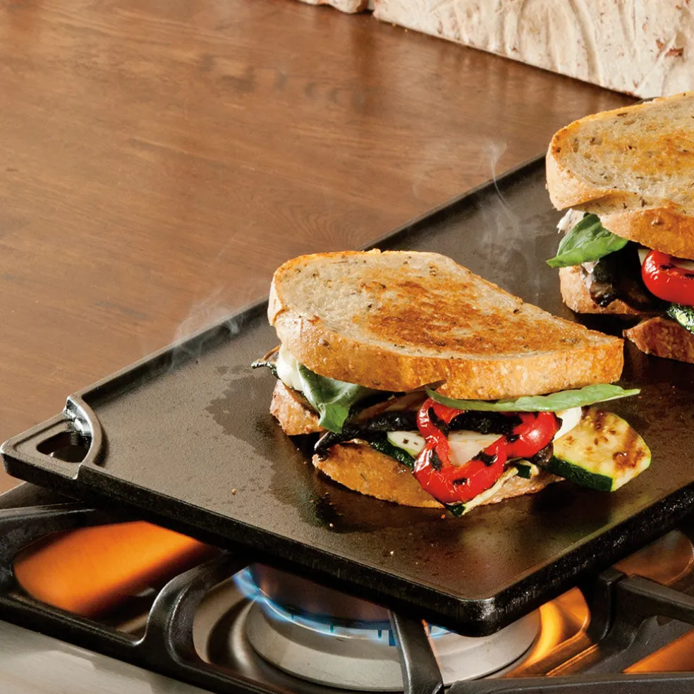 Plancha grill XL Rectangular y Reversible de hierro Lodge