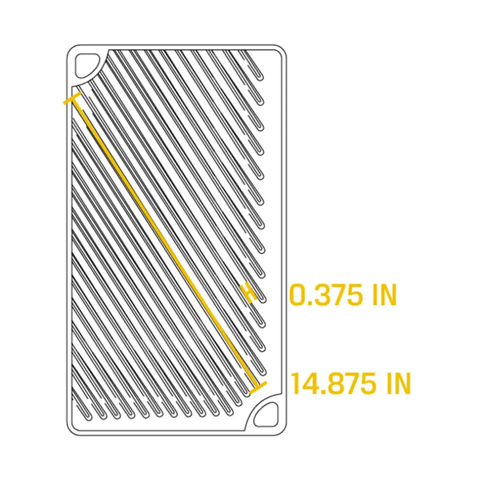 Plancha grill XL Rectangular y Reversible de hierro Lodge