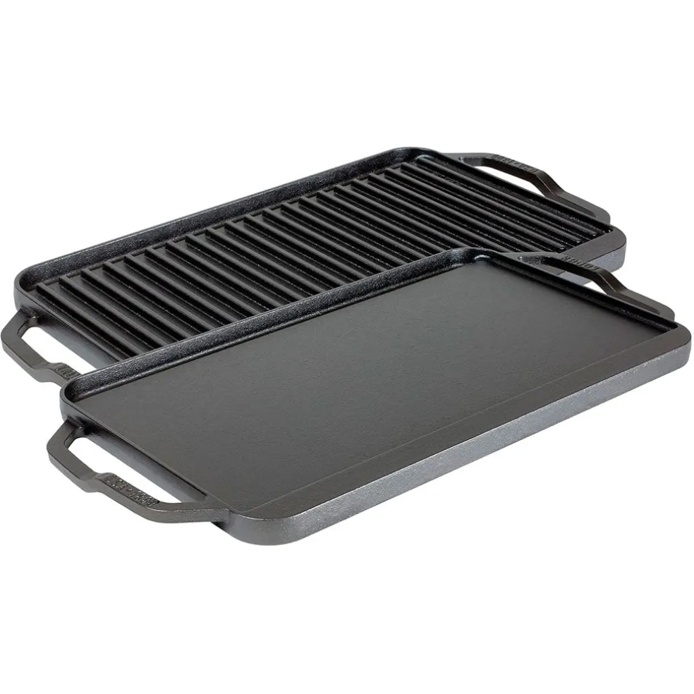 Plancha grill XXL reversible de hierro Chef Lodge