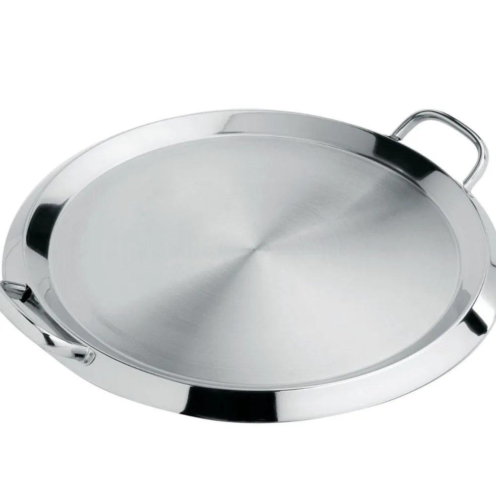 Plancha redonda lisa de acero inoxidable Cristel