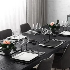 Plato cuadrado de porcelana Manufacture Rock Villeroy & Boch