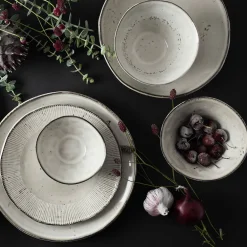 Plato de postre de gres Organic Collection