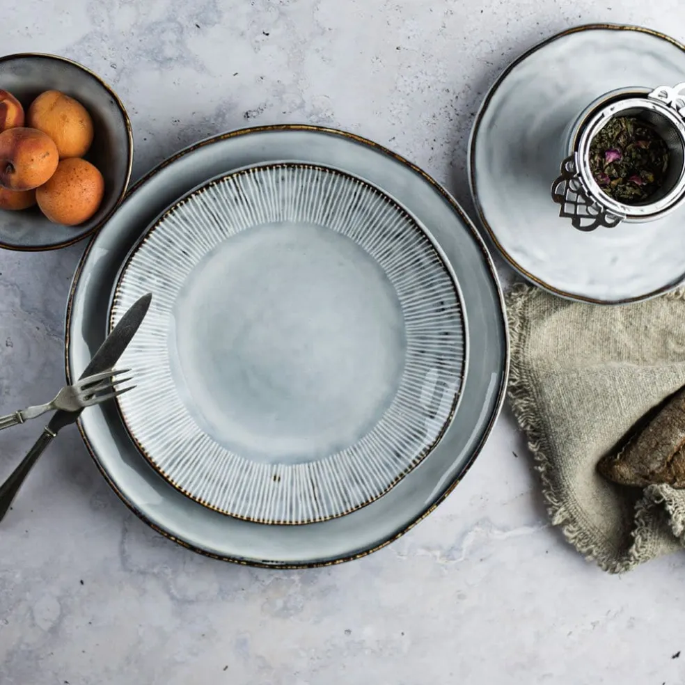 Plato de postre de gres Organic Collection