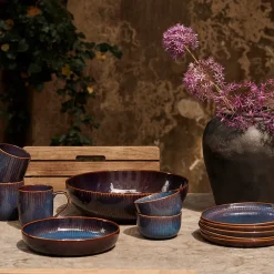 Platos de gres Sapphire Dutch Rose