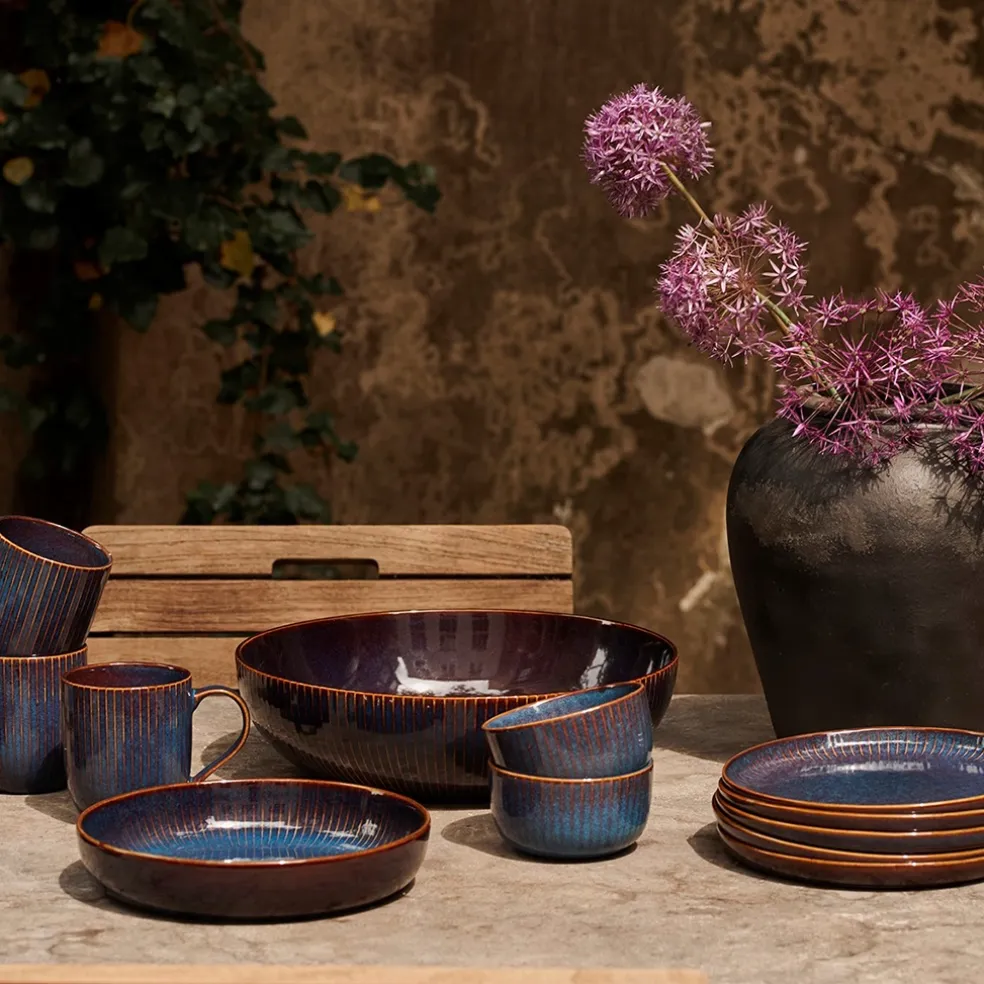 Platos de gres Sapphire Dutch Rose
