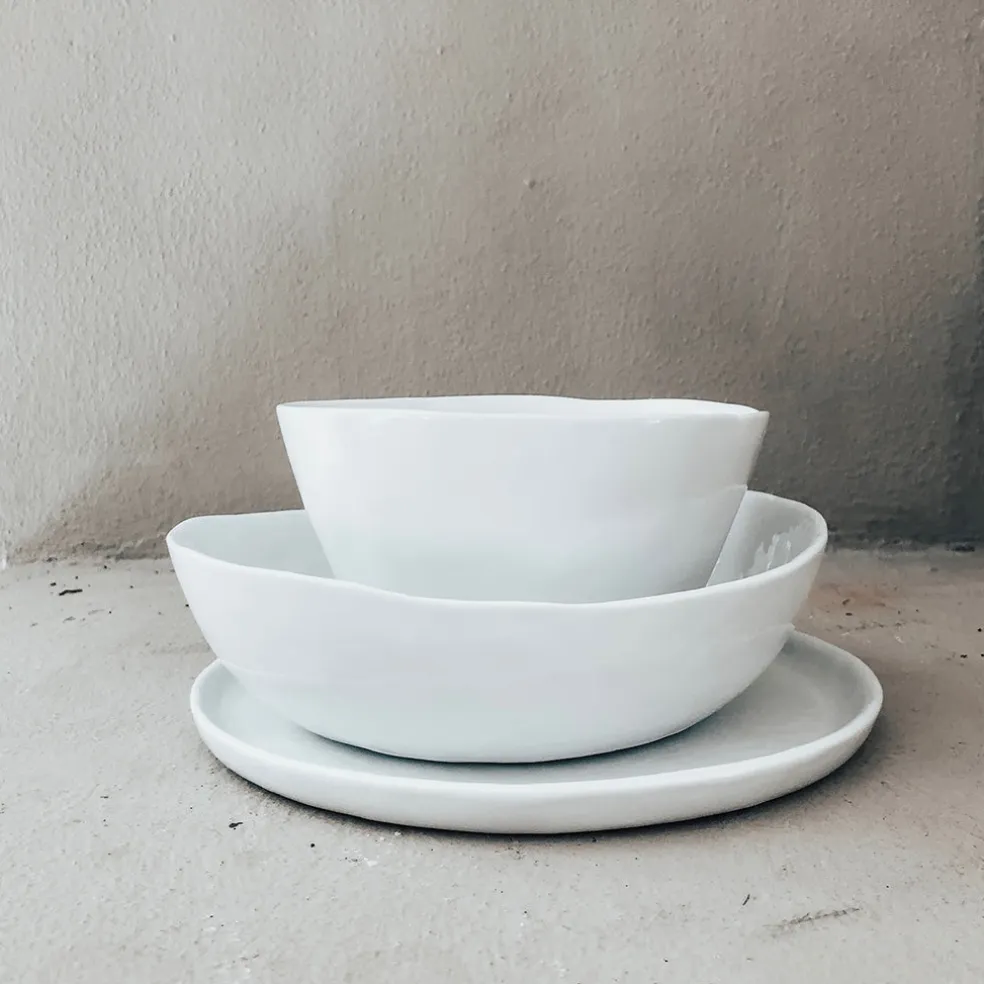 Platos de porcelana Bianca de Olsson & Jensen