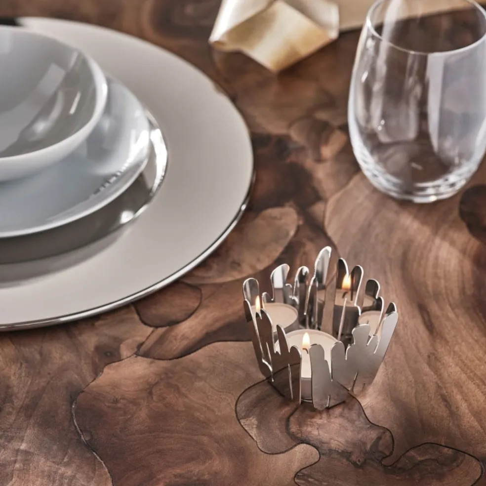 Portavelas de acero inoxidable Barknest Alessi