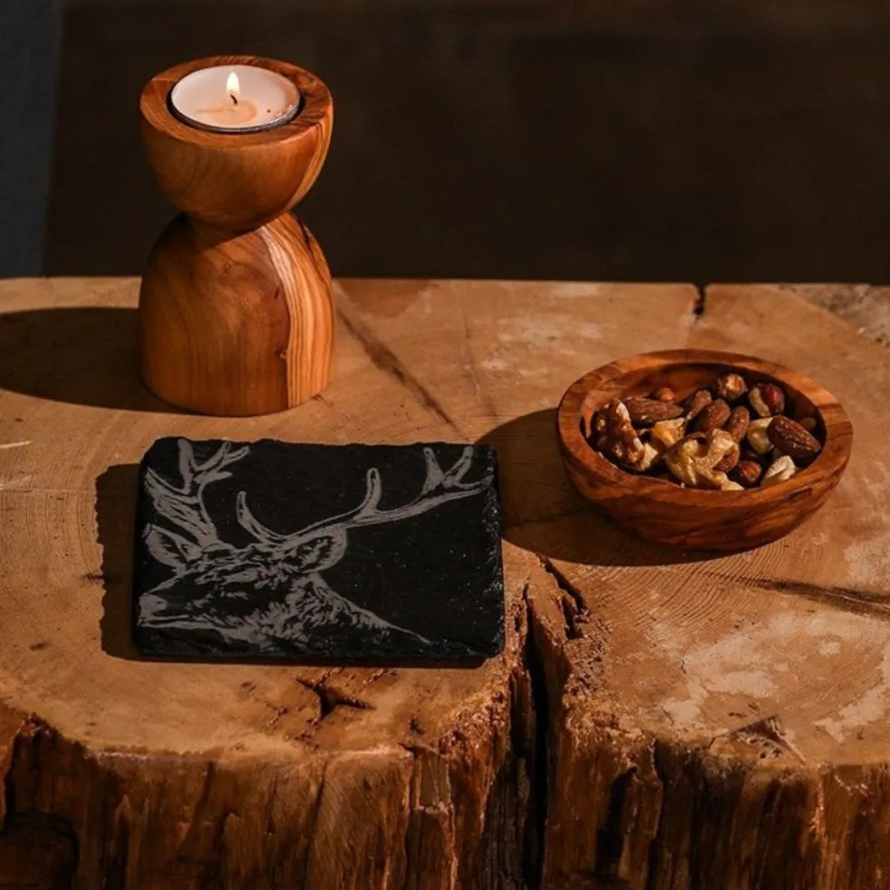 Posavasos individuales de pizarra Selbrae