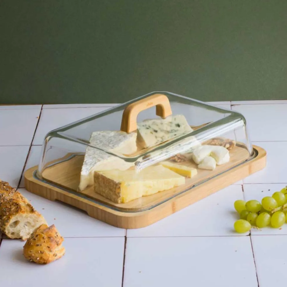 Quesera con tapa cristal Pebbly