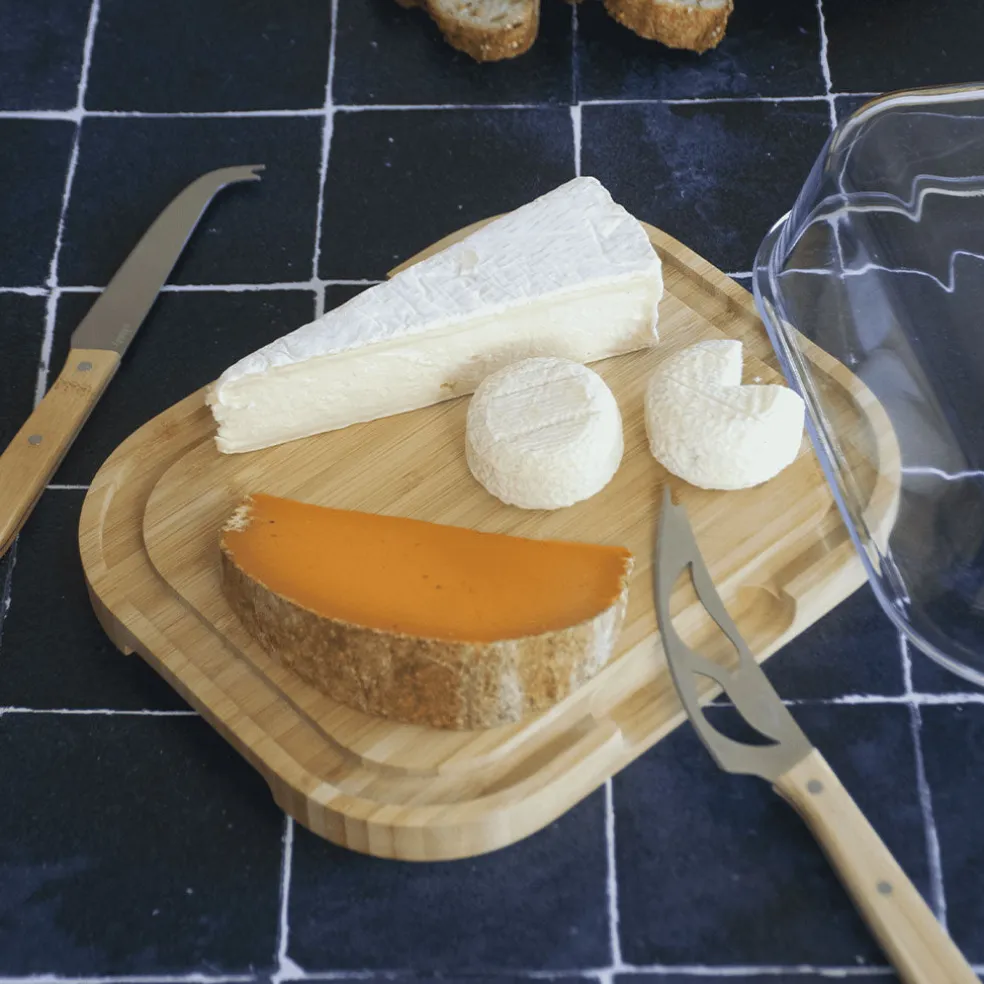 Quesera con tapa de cristal de Pebbly